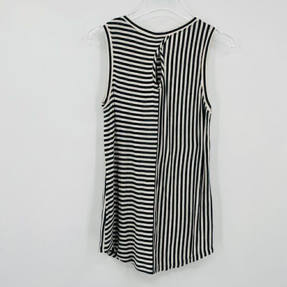 Cabi Size Small Charcoal Gray Striped Sleeveless London Tank Top Jersey Knit - Picture 9 of 11